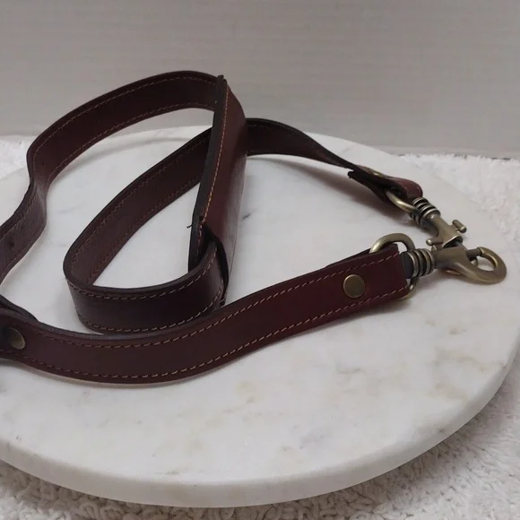 Brown Leather Shoulder Strap Adjustable 40 1/2"-46" L x 1" W #135-44 - Picture 6 of 16